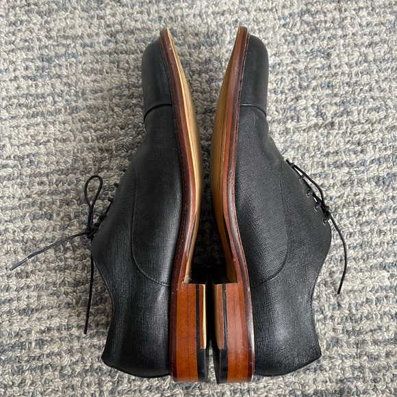 men's dress shoes brown Shoe Laces Mens Dress Oxford for Men Lace Up Round Burnished Toe Wing tip Leather Non Slip Block Heel Low Top Anti-Slip Slip Resistant Wedding(6.5) channel Live burnished brown leather upper Long Black Dresses With Color:Orchid Shadow